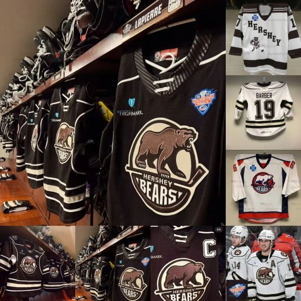 Maglia autentica delle finali della Hershey Bears Calder Cup 2023 - Personalizzabile con Pilon, Ness, Mcmichael, Napravnik, Vecchione, Snively