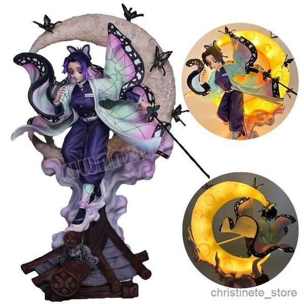 Figuras de brinquedo de ação 28cm demon slayer kochou shinobu anime figura de ação estatueta modelo boneca brinquedos