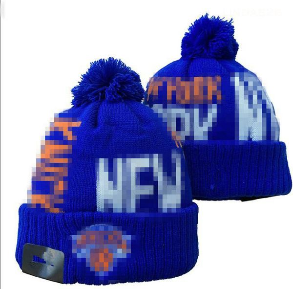 Herren-Kappen, Basketball-Mützen, Knicks-Beanie, alle 32 Teams, gestrickte Bommelmütze mit Bündchen, New York-Mützen, gestreifte Sideline-Wolle, warm, USA, College-Sport, Strickmützen, Mütze für Damen