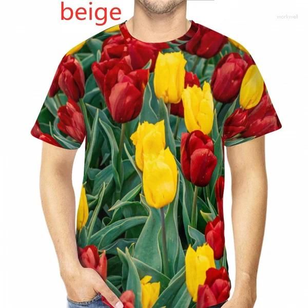 Männer T Shirts 2023 Coole Stil 3d Blume Gedruckt Straße Casual Mode Sommer T-shirt Übergroßen T-shirt