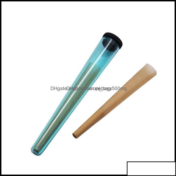 Verpackungsflaschen Büro Schule Geschäft Industrie 110mm Pre Roll Verpackung Kunststoff Konische Preroll Doob Tube Gelenkhalter Rauchen Co Dh6Vi