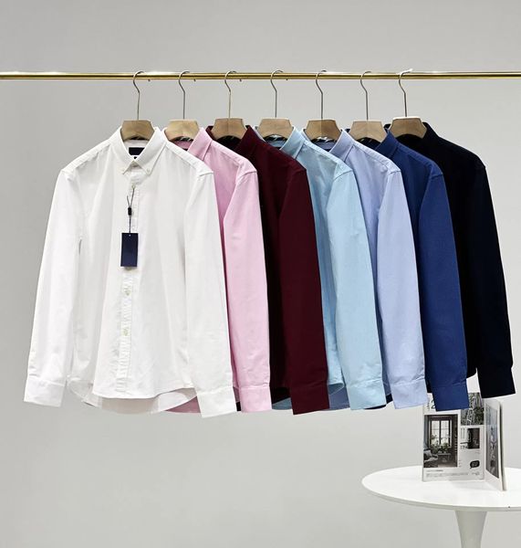 Polo casual da uomo a maniche lunghe primaverili e autunnali in cotone Oxford non stirabile slim Paul camicia formale di alta qualità