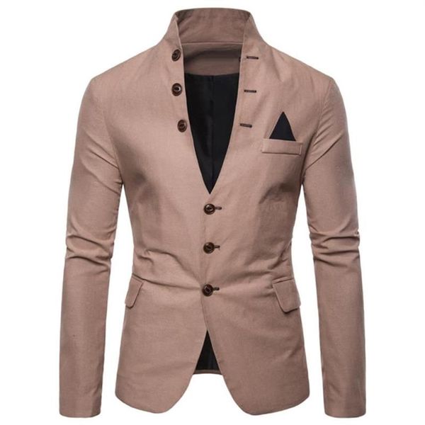 Abiti da uomo Blazer da uomo Sl-im Adatto a blazer sociale Primavera Autunno Moda Solid Abito da sposa Giacca Casual Business Suit maschile229S