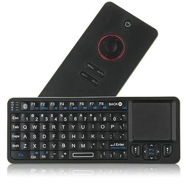 Teclados 2.4GHz Mini teclado sem fio com Touchpad Mouse Combo e controle remoto portátil para Android TV Box IPTV HTPC PC 231019