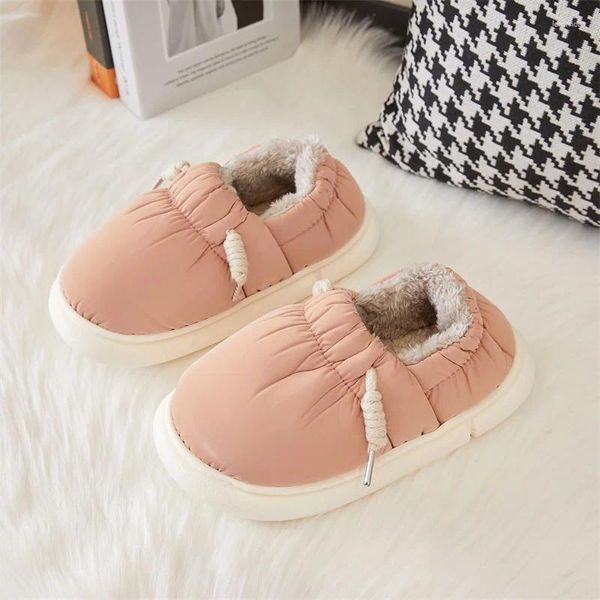 Slippers Fujeak Winter Lady Antislip Koreaanse Broodschoenen Warme Snowboots Mode Katoen Licht Casual Dames