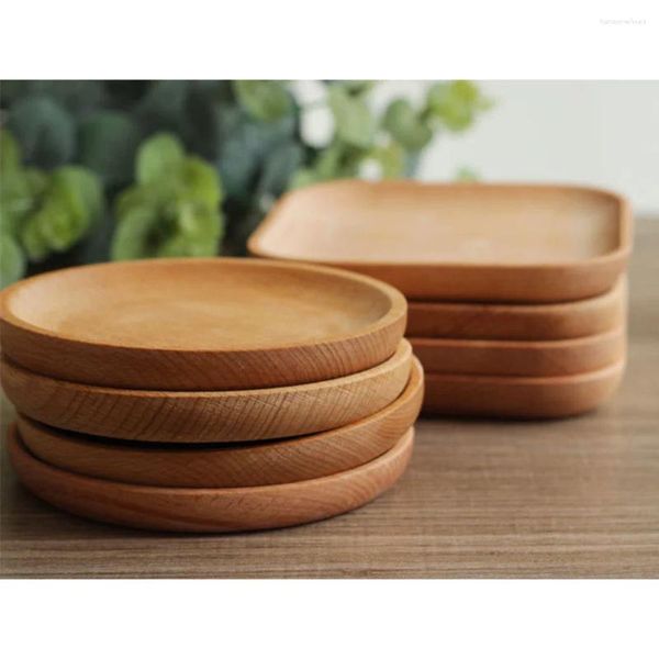 Stoviglie usa e getta Vassoi da portata in legno Piatto diviso per bambini Tazza con piatti da spiaggia da cucina in stile giapponese in stile giapponese