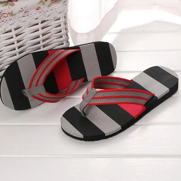 Chinelos Homens Sapatos De Verão Cores Misturadas Sandálias Masculino Chinelo Interior Ao Ar Livre Flip Flops Casa Para