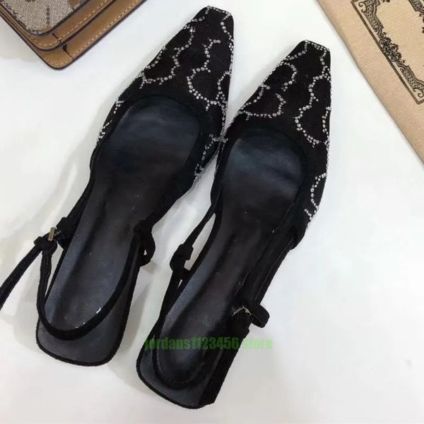 Scarpe abiti in pizzo designer di lusso glitter strass per donne pompe sandali cristallini scarpa trasparente sexy tacchi alti neri feste