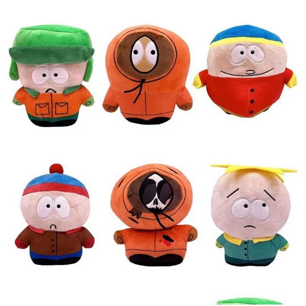 1-American Band South Park Stofftier Cartoon Plüschpuppe Stan Kyle Kenny Catterman Kissenanhänger Kindergeburtstagsgeschenk Dha4Y