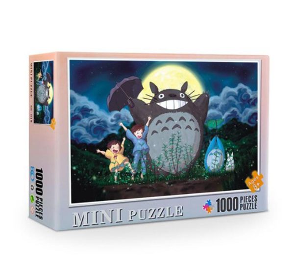 3826cm quebra-cabeça de desenhos animados japoneses quebra-cabeças 1000 peças pinturas de imagens jogo educativo para adultos adolescentes mini quebra-cabeças de imagens1137011