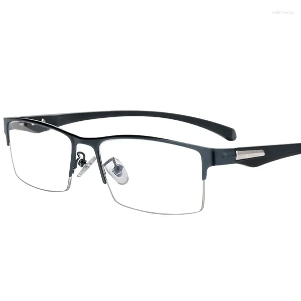 Sonnenbrille Herren Myopie Brille Rand Metall Halbrand Rahmen Quadratisch Business Legierung Voll 66071