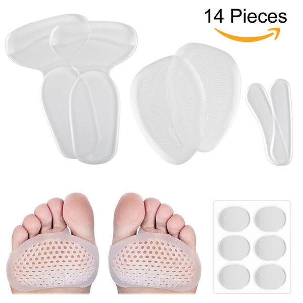 Acessórios para peças de sapatos Conjunto de acessórios para sapatos Conjunto de silicone de salto alto Otics Almofada de massagem para alívio da dor Suportes para antepé Palmilha antiderrapante Palmilha em formato de T 231019