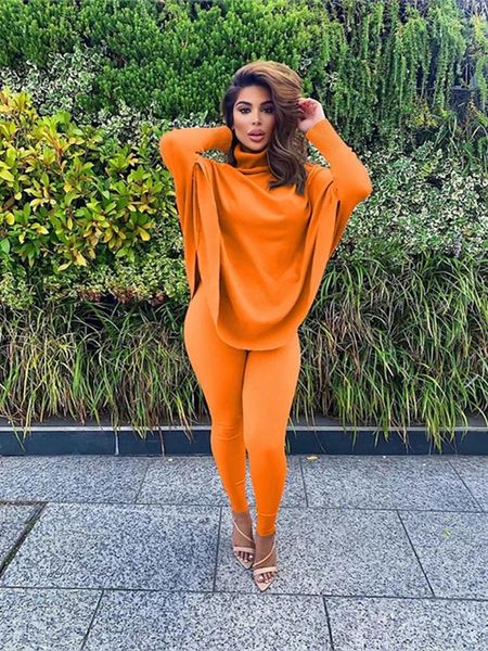 Frauen Zwei Stück Hosen Set Frauen Herbst Winter Kleidung Solide Lose Top Leggings Sweatsuit Jogger Passenden Großhandel Drop 2023