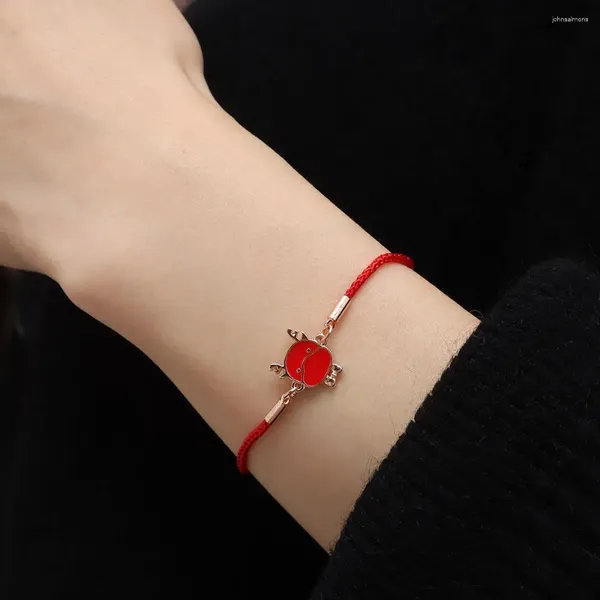 Браслеты-ссылки, подарок на год, зодиакальный китайский стиль, пара 12 знаков зодиака, красный браслет на веревке с животными