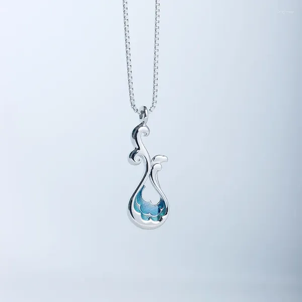 Anhänger Halsketten Silber Farbe Frische Drip Gel Wassermann Mode frauen Halskette Zubehör Geschenk X492