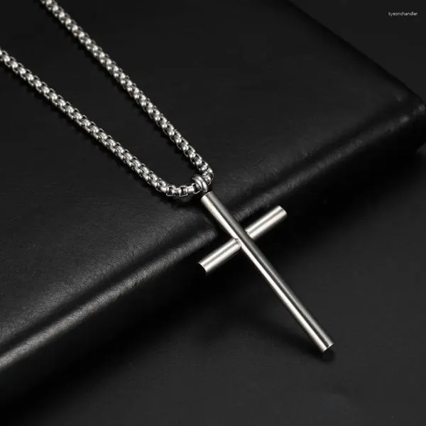 Colares Pingente Cooltime Cross Chain Colar para Mulheres Homens Luxo Senhoras Cor de Ouro Jóias Crucifixo Ornamento Cristão Presente