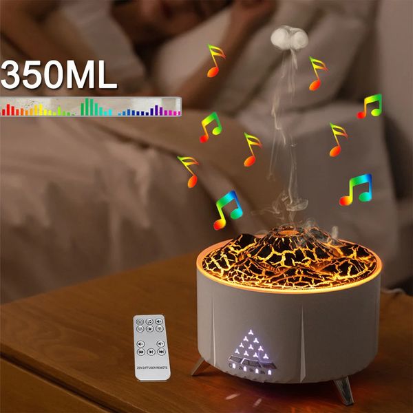 Dampfgarer, Bluetooth-Lautsprecher, Luftbefeuchter, Aroma-Diffusor für ätherische Öle, tragbar, 2 Nebelmodi, Schlafzimmer, weißes Rauschen, 231020