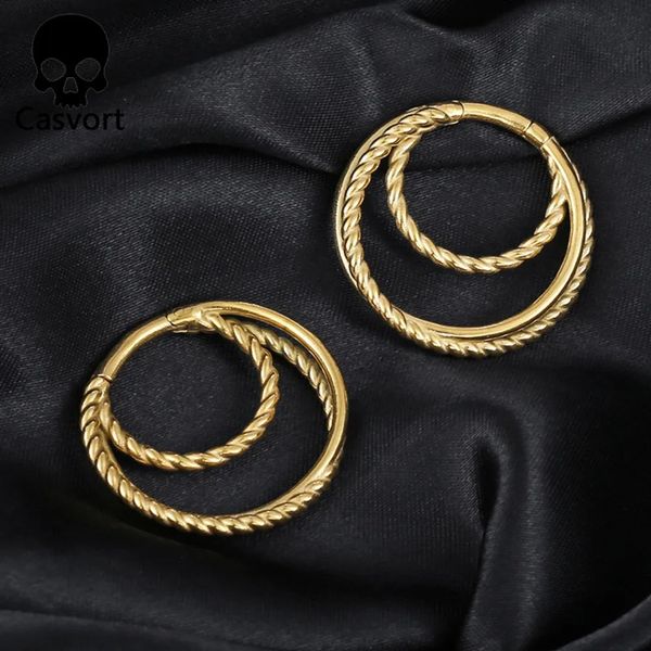 Stud Casvort 2 PCS 8g 3mm Moda Twist Ear Pesos Cabides Ear Plugs Saddle Plugs 316 Aço Inoxidável Piercing Mulheres Corpo Jóias 231020