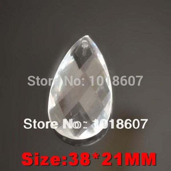 Promoção 50 peças cristal transparente facetado lágrima gota de água corte prisma pendurado pingente joia lustre parte acrílico bead212q