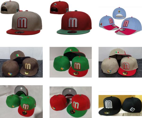 En kaliteli Meksika Beyzbol Basketbol Futbol Hayranları Snapbacks Hats Özelleştirilmiş Tüm Takımlar Takılı Snapback Hip Hop Spor Kapakları Mix Sipariş Moda 10000 Tasarımlar Şapkalar
