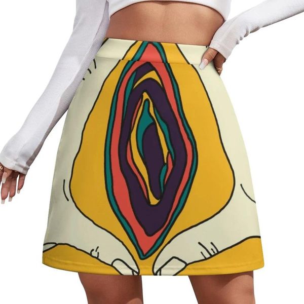 Saias Vagina Vulva Art Mini Saia Elegante Social Vestidos Femininos para Mulheres Roupas de Verão