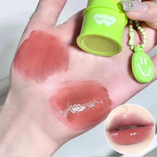 Lip Gloss Espelho Água Esmalte Transparente Óleo De Vidro À Prova D 'Água Batom Líquido Claro Matiz Maquiagem E Bolsa Pingente