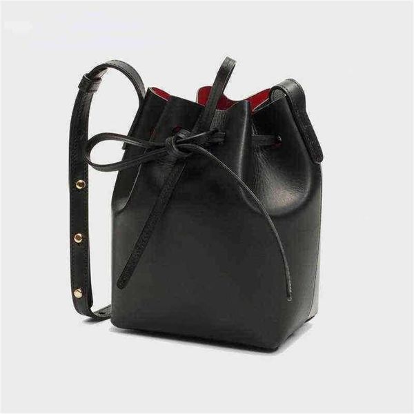 Trendige Modedesigner-Tasche Totes Ansurstudios Mini-Eimertaschen Mansur Frauen Leder Schulter Gavriel Damen Umhängetaschen Klein für Mädchen 220418