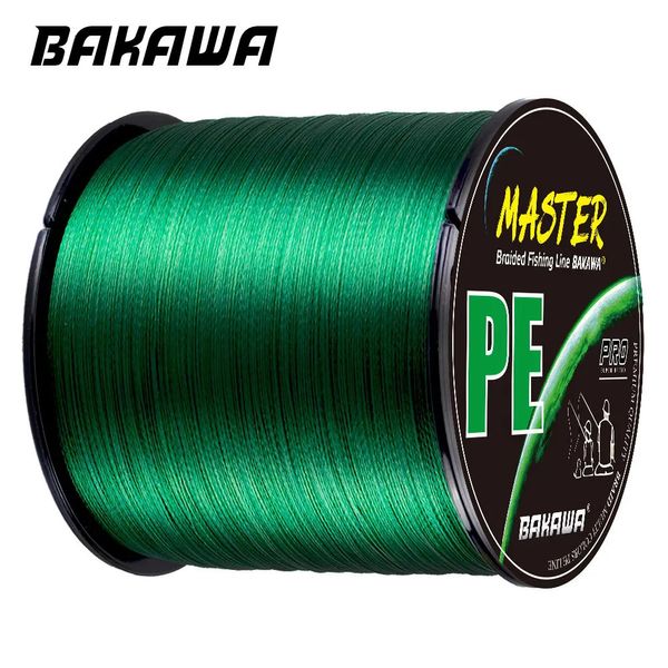 Linha de trança BAKAWA Linha de pesca de carpa 300M 500M 1000M 100M 4 fios trançados Japão multifilamento PE fio super forte durável equipamento suave 231020