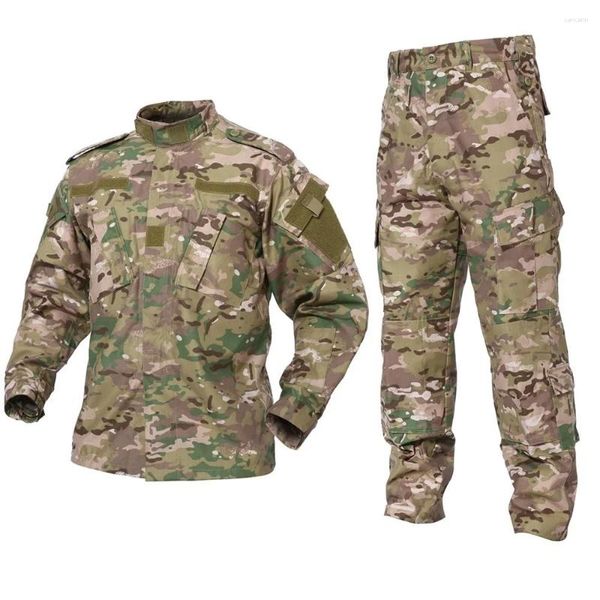 Jaquetas de caça cp acu camuflagem ao ar livre uniforme do exército tático militar combate terno bdu treinamento caminhadas jaqueta e calça