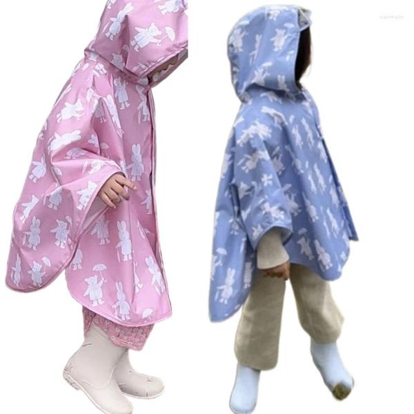 Ceket Karikatür Çocuklar Hooded Su Geçirmez Yağmur Giyim Erkek Kızlar İçin Taşınabilir Çocuklar Yağmur Takım Dış Giyim
