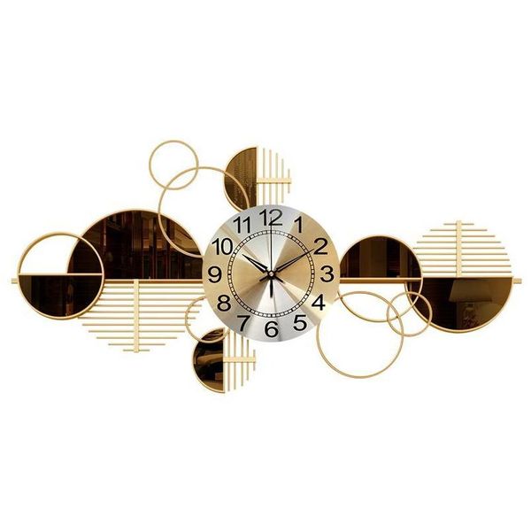 Relógios de parede nórdico luz luxo sala estar decoração casa personalizado criativo ferro relógio entrega gota decoração do jardim dhiuv