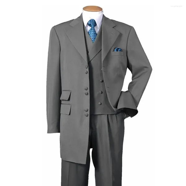 Мужские костюмы LAIDITYA, модный однобортный костюм из 3 предметов с лацканами, формальный повседневный свадебный фрак, пиджак, брюки, жилет
