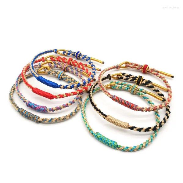 Catene Bracciale Ciondoli Colorati Intrecciati Lusso Donna Gioielli Fai da te Cotone Cose carine Accessori Offerte