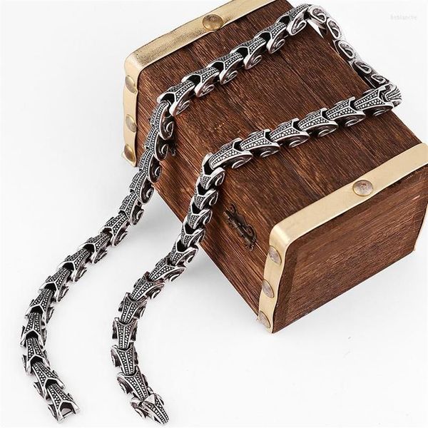 Ketten Gothic Dragon Keel Chain Choker Halskette für Männer Schwere 316L Edelstahl am Hals Schmuck Geburtstagsgeschenke Freund Father209C