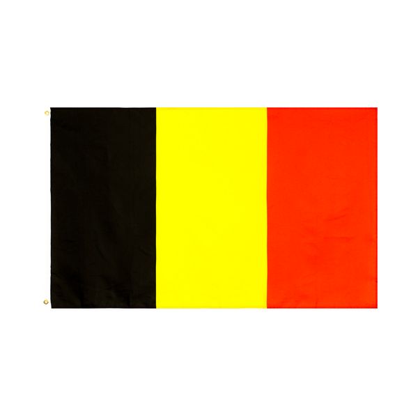 3 x 5 Fuß 90 x 150 cm, schwarz, gelb, rot, BEL BE, belgische Nationalflaggen, Polyester-Banner für Innen- und Außendekoration, direkter Fabrikgroßhandel