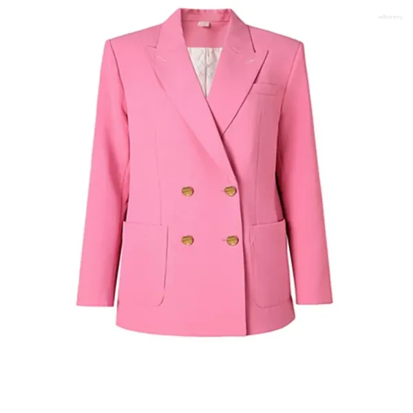 Abiti da donna Stile euro-americano High Street Baby Design ampio Forma dritta Autunno Blazer femminili Stampa Fodera Superier