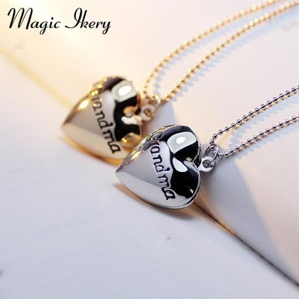 Anhänger Halsketten Magic Ikery Po Memory Floating Medaillon Halskette Rose Gold Farbe Herz Brief Oma Für Frauen 2021 MKA52325f