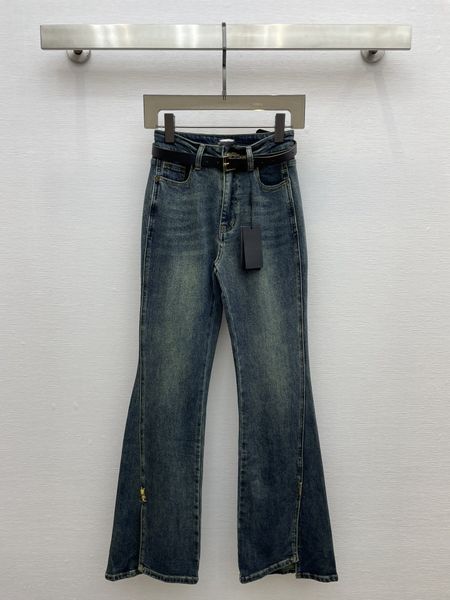 Jeans Damen Designer-Hosenbeine, offene Gabel, enge Caprihosen, Denim-Hosen, Fleece hinzufügen, verdicken, warme, schlankmachende Jean-Hosen, Marken-Damenbekleidung, Stickerei, Druck F2