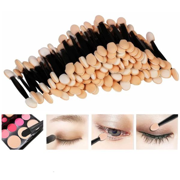 Rossetto LTWEGO 505PCS Pennello per ombretto usa e getta Dual Sided Sponge Nylon Kit Pennelli per trucco per ombretti per applicatore di cosmetici Make up 231020