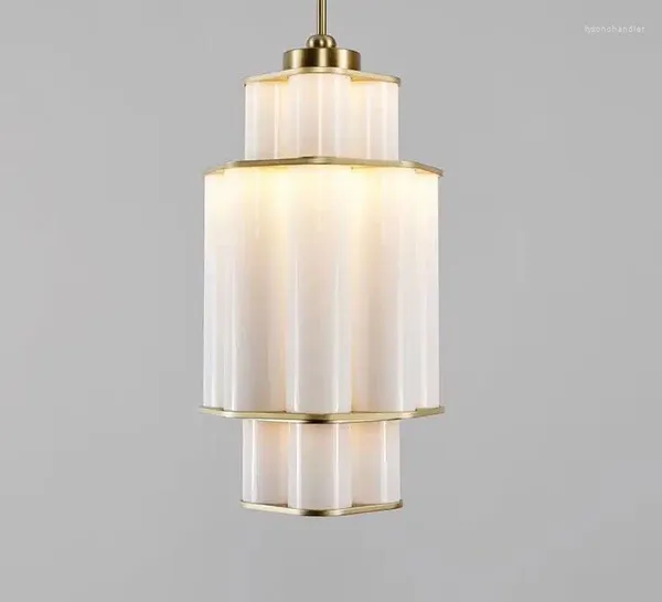 Lâmpadas pendentes Hong Kong estilo luz lustre de luxo pós-moderno minimalista no quarto designer sala de estar jantar