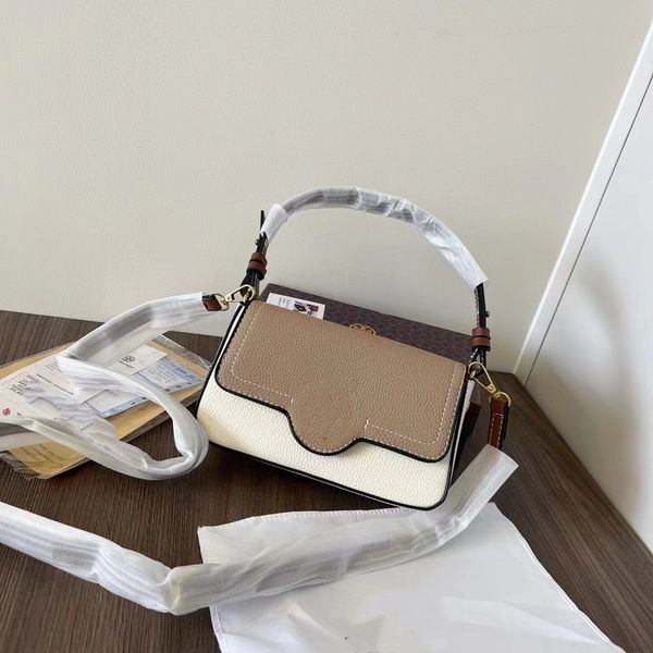 Dames Messenger Bags Nieuwe onderarmtas Litchi-patroon Leer Bijpassende enkele schoudertassen Crossbodytas met externe naaimethode Stick Kleine vierkante tas