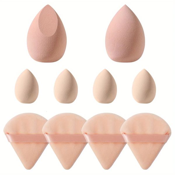 Esponjas Aplicadores Algodón 10 UNIDS Cosmético Puff Set Maquillaje Base Esponja Mujeres Herramientas en Polvo Venta al por mayor Maquillaje Blender 231020