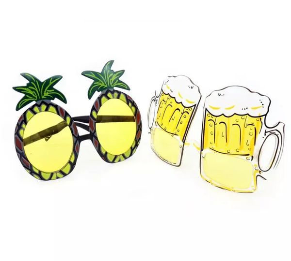 НОВЫЕ гавайские пляжные солнцезащитные очки с ананасом, желтые пивные очки, нарядное платье, очки для девичника, забавный подарок на Хэллоуин, модные сувениры