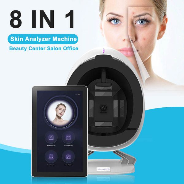 AI Technology 3D Dijital Cilt Dedektörü Testi Analizör Magic Mirror 3D Scanner Cilt Analizör Makinesi Yüz Cilt Analizörü Tarayıcı Güzellik Makinesi