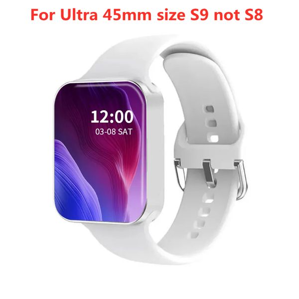 Apple Watch Ultra 2 Serisi 9 Iwatch Marine Strap Smart Watch Spor Saat Koruyucu Akıllı Saat Kapak Kılıfı için 45mm Boyut