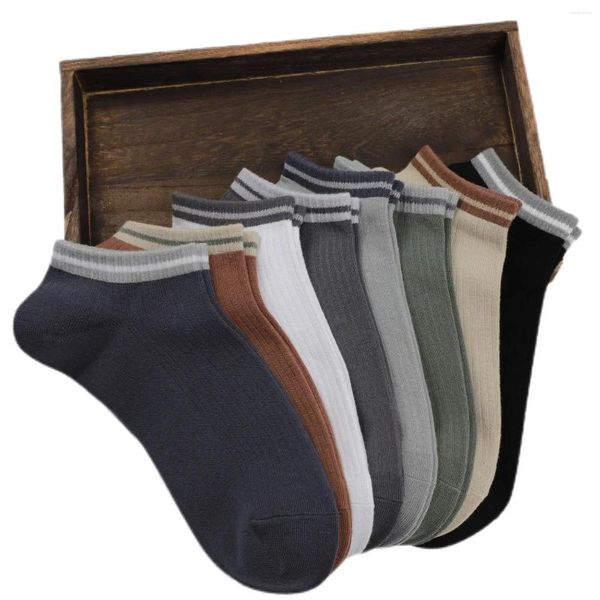 Erkek çorapları zoyikio markası 3 çift dört mevsim ince basit düz renkli tekne deodorant pamuk 9001h173