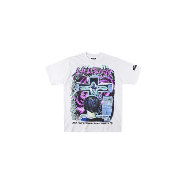 Hellstar Path 2 Online T-shirt funzionale da uomo Radio Wave da uomo e manica corta in puro cotone