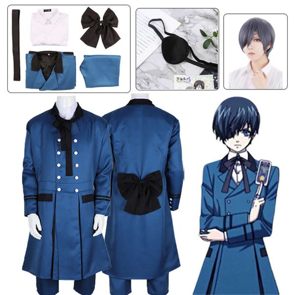 Black Butler Ciel Phantomhive Emboitement Sebasti Kuroshitsuji Aristocrata Cosplay e Wigscosplay