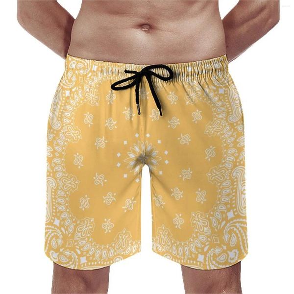 Herren-Bademode, Sommer-Bandana, individueller elastischer Bund, Shorts, Sporthose, Familie, Strand, Freizeit, Schwimmen