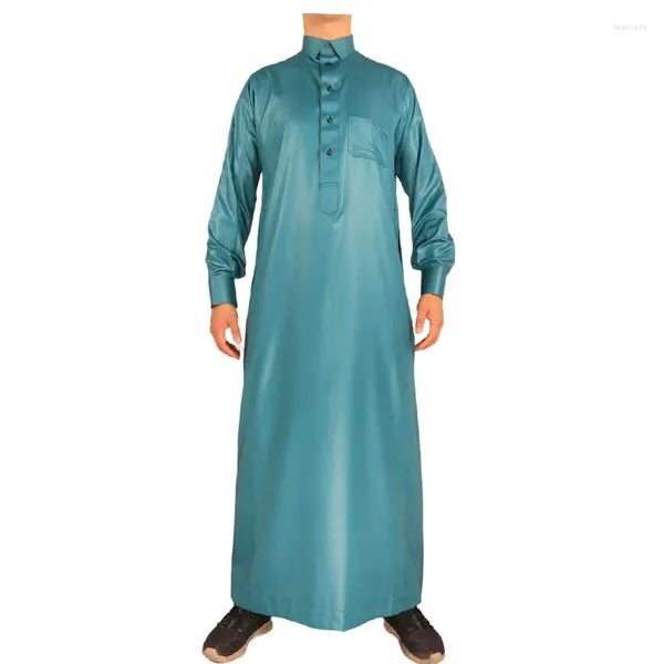 Ethnische Kleidung Arabische Herrenrobe Saudi-Stil Hemdkragen Design Großhandel Jubba Männer Islamisch 2023 Thobe
